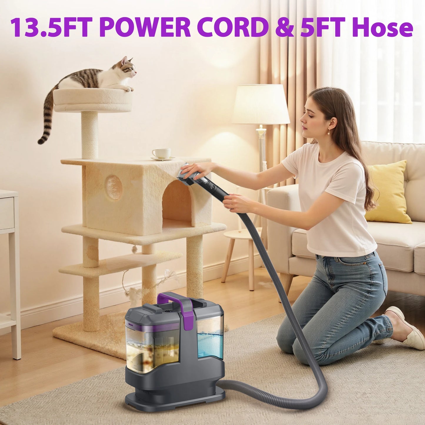 INSE C9 Spot Corded Vacuum Cleaner With Wet Sprayer For Sofa And Car