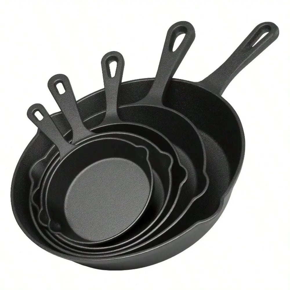 Cast Iron Skillet Set Professional Preseasoned Cookware
