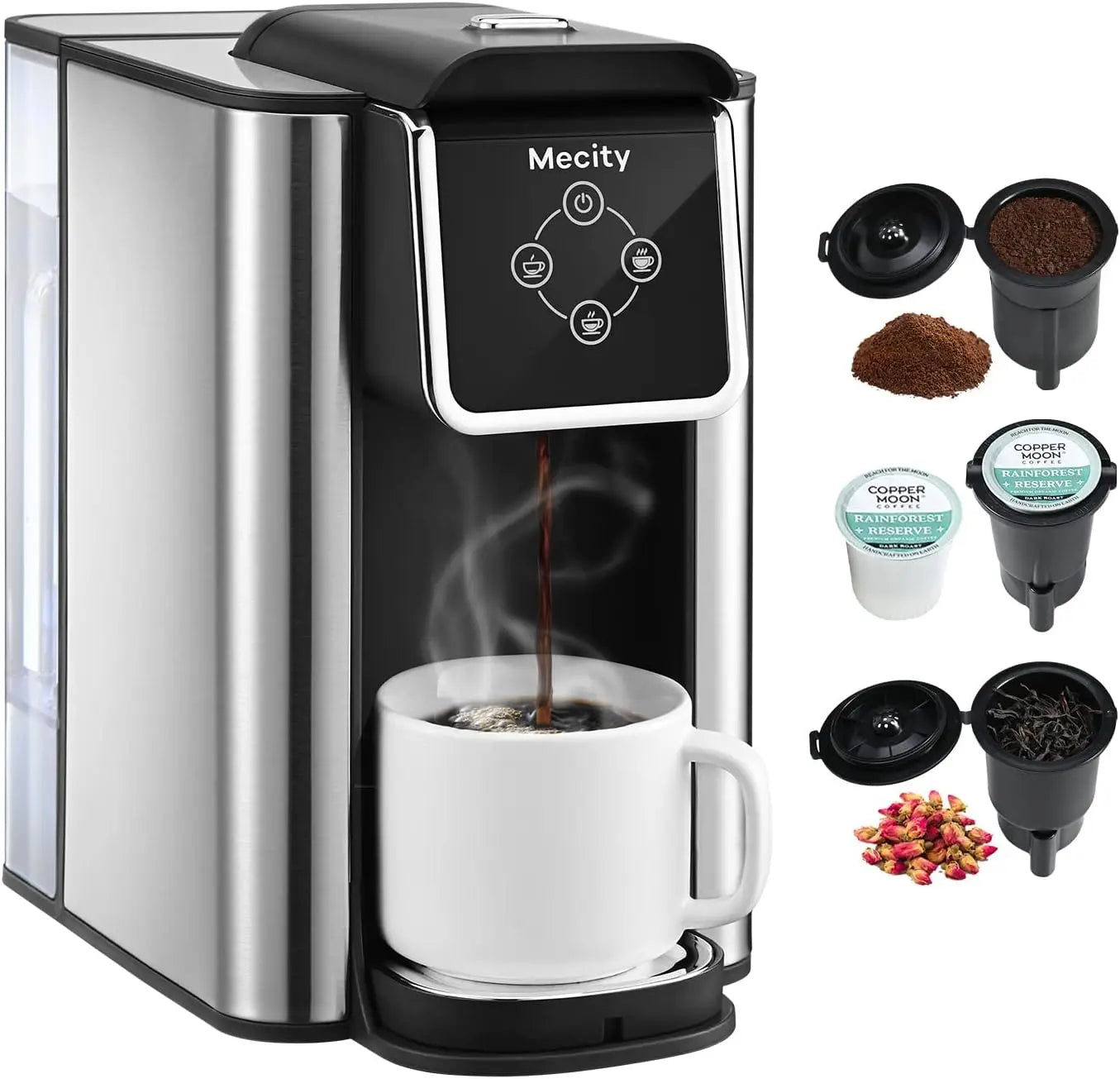 3-In-1 Single Serve Coffee Maker With K-Cup Pod Compatibility