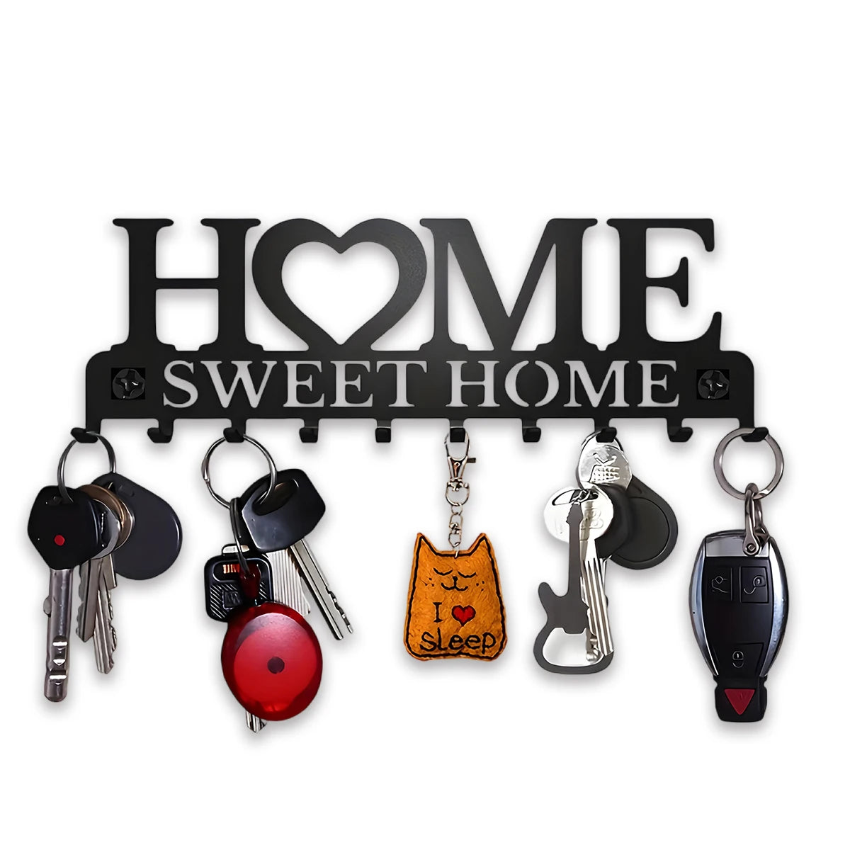 Stainless Steel Wall Mount Key Holder With 10 Hooks