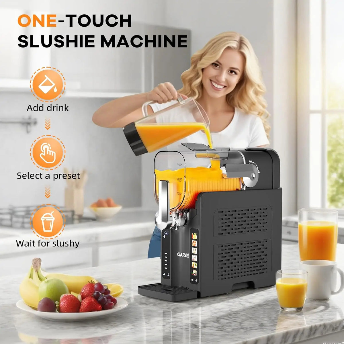 Acekool No Ice Slushie Maker With Quiet Compressor