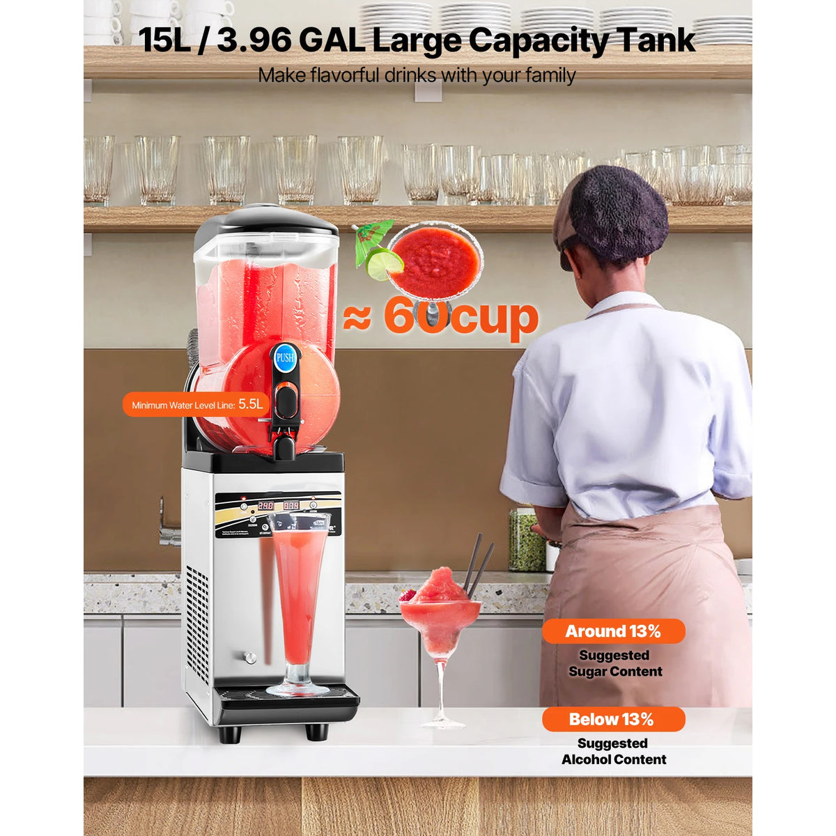 SucceBuy Commercial Frozen Drink And Slushy Maker