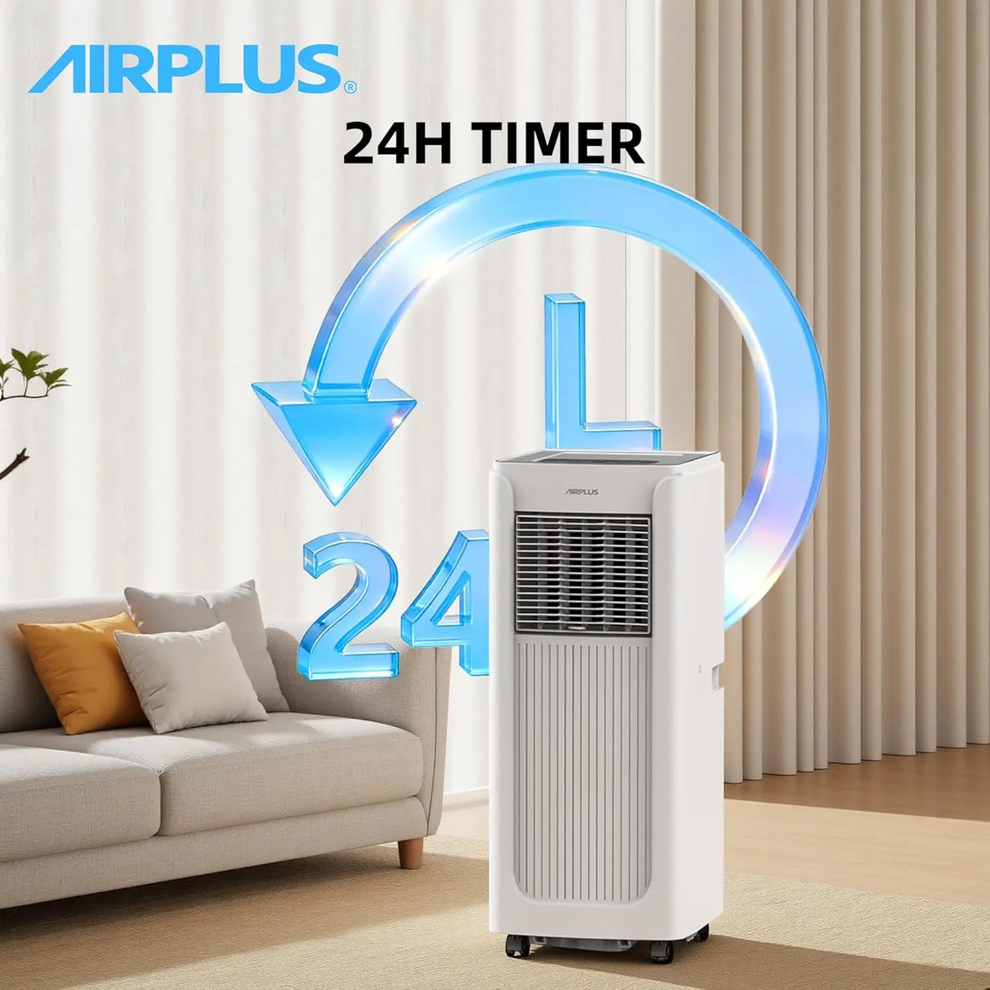 AirPlus Portable Air Conditioner With Dehumidifier And Remote