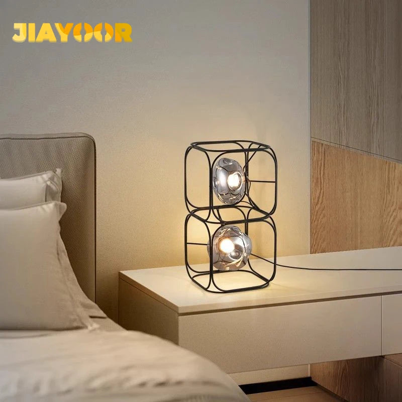 JIAYOOR LED Metal Floor Lamp Chrome Finish Modern Bauhaus Style