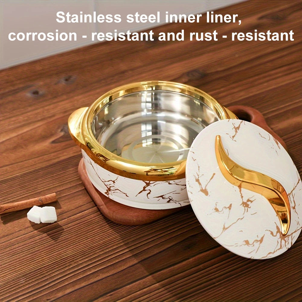 Stainless Steel Thermal Lunch Box Set With Leakproof Food Containers