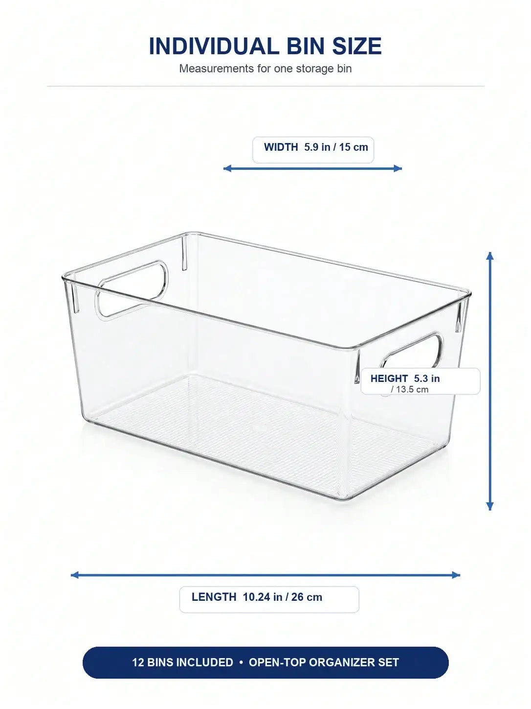 Clear Plastic Storage Bins With Handles For Pantry Organization