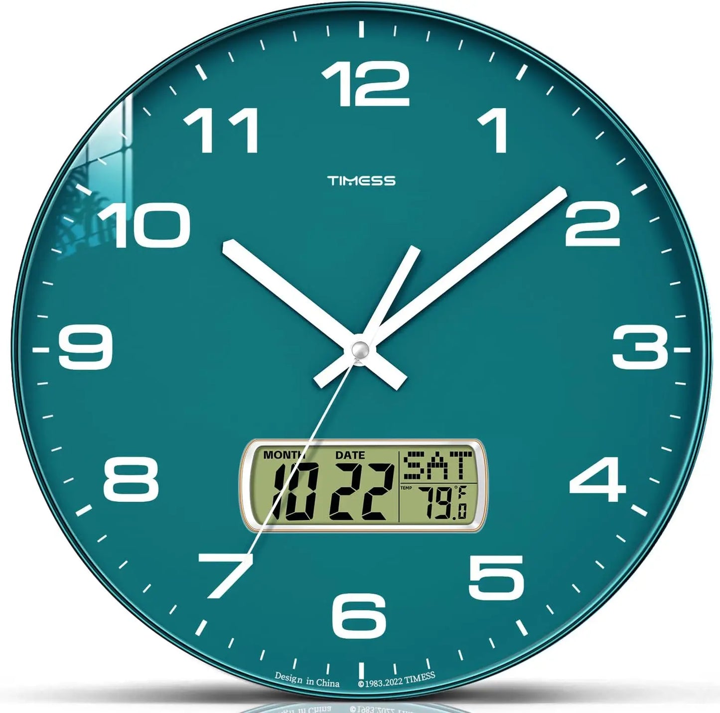 Calendar Wall Clock With Fahrenheit Temperature Display