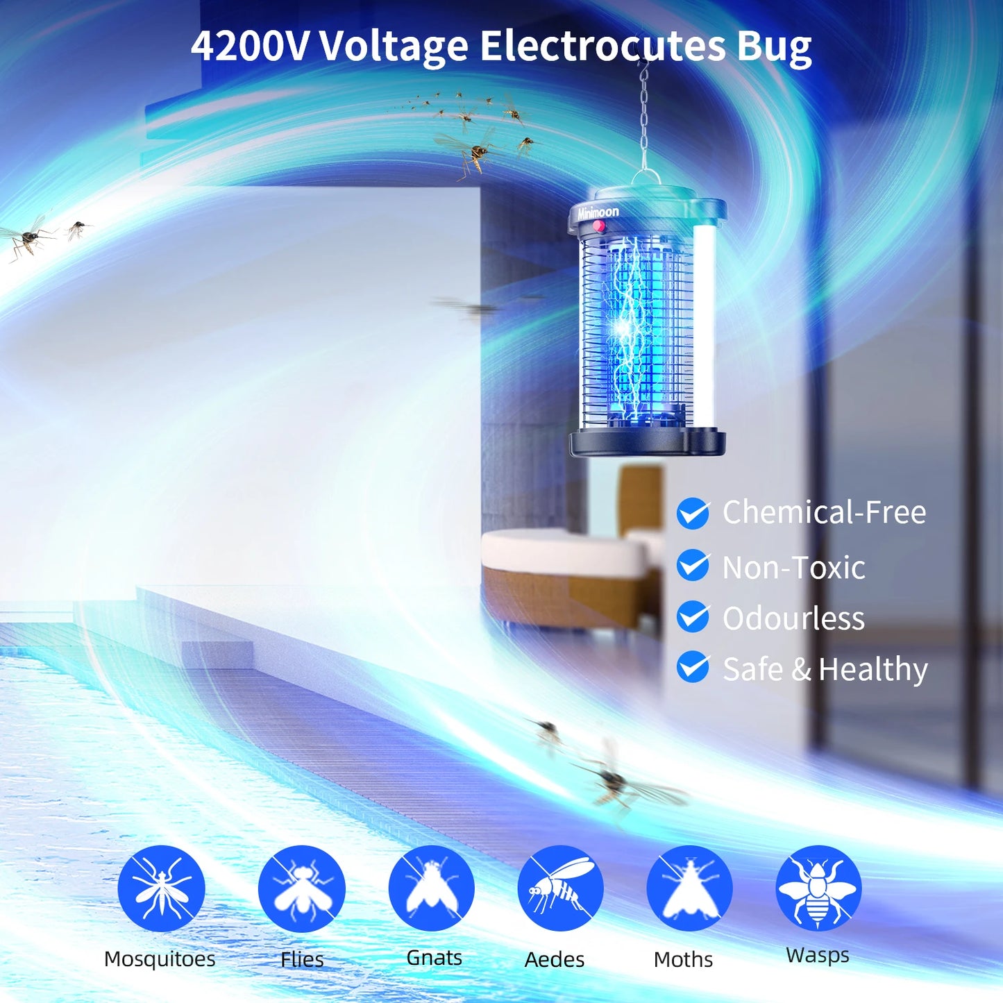 Bug Zapper Outdoor Mosquito And Insect Trap With LEDs