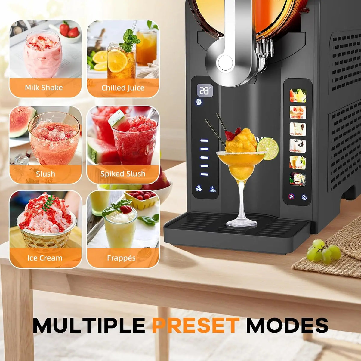 Acekool No Ice Slushie Maker With Quiet Compressor