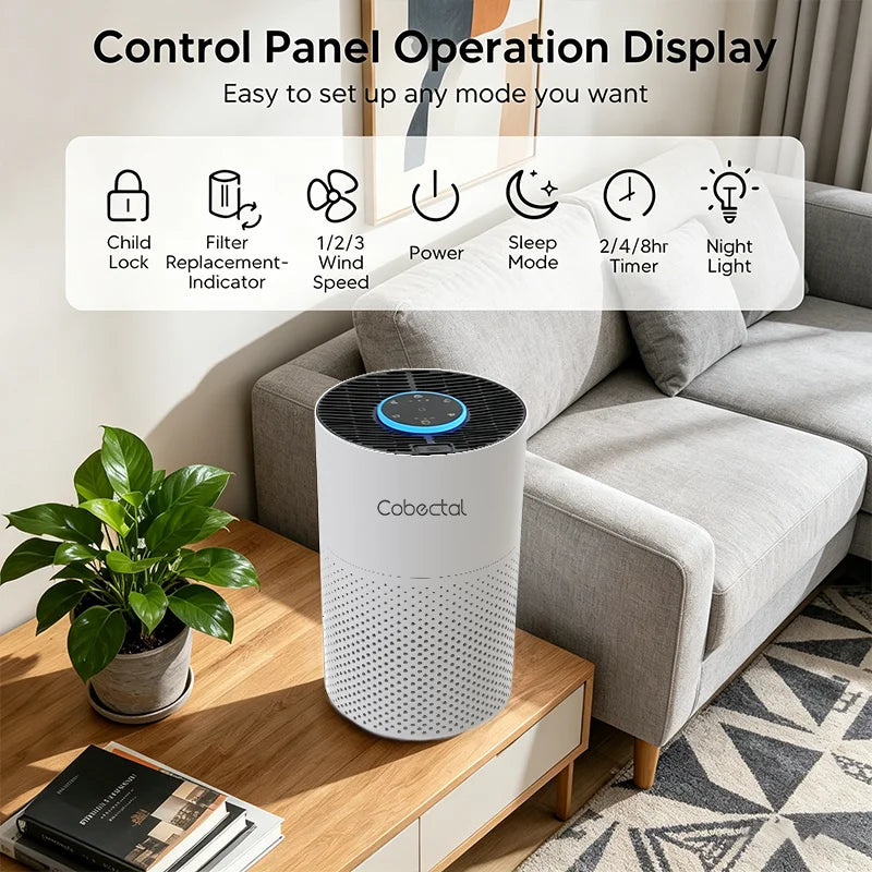 ZQA-4000C Air Purifier AH14 True HEPA 3in1 for Large Rooms