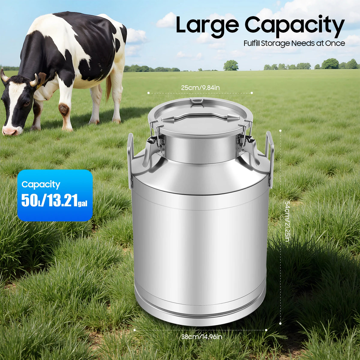 Bymaocar Stainless Steel Food Storage Canister With Locking Lids