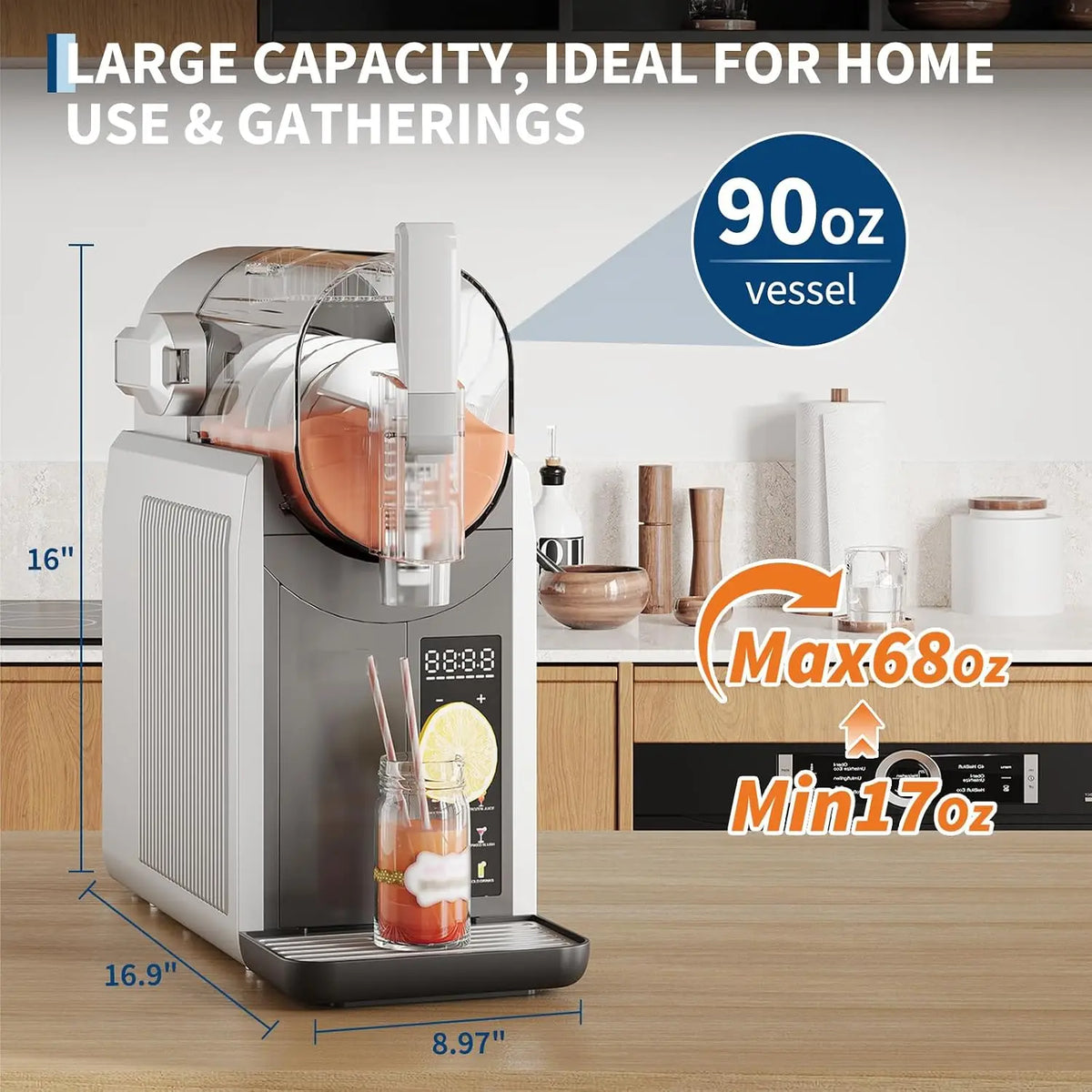Tacleekii No Ice Slushie Maker With Preset Programs