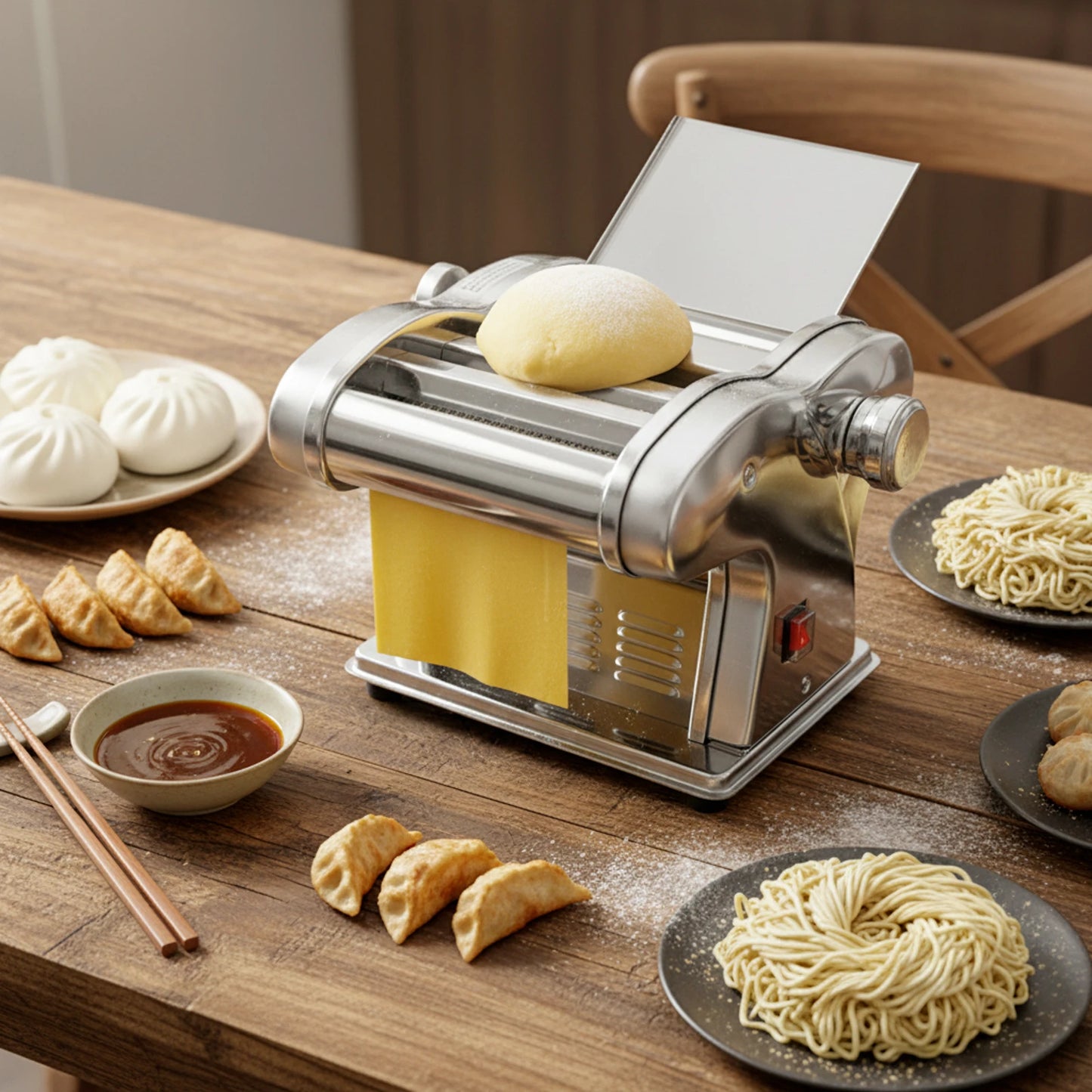 Electric Pasta Machine Noodle Maker With 3 Blades