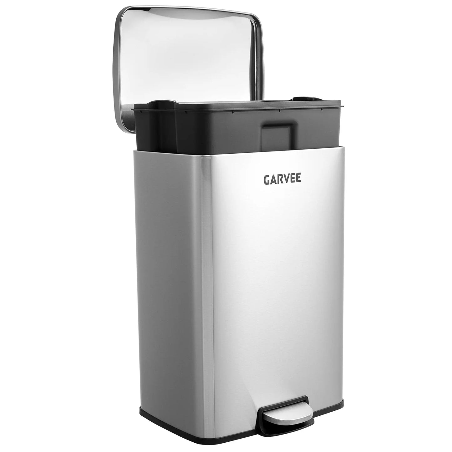 HiMISS Step On Kitchen Trash Can Stainless Steel With Soft Close Lid