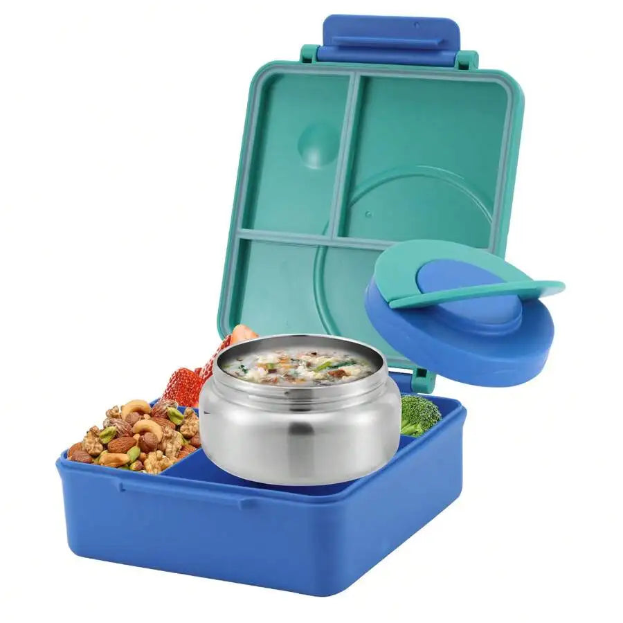 Leakproof Bento Lunch Box With Stainless Steel Thermos Jar