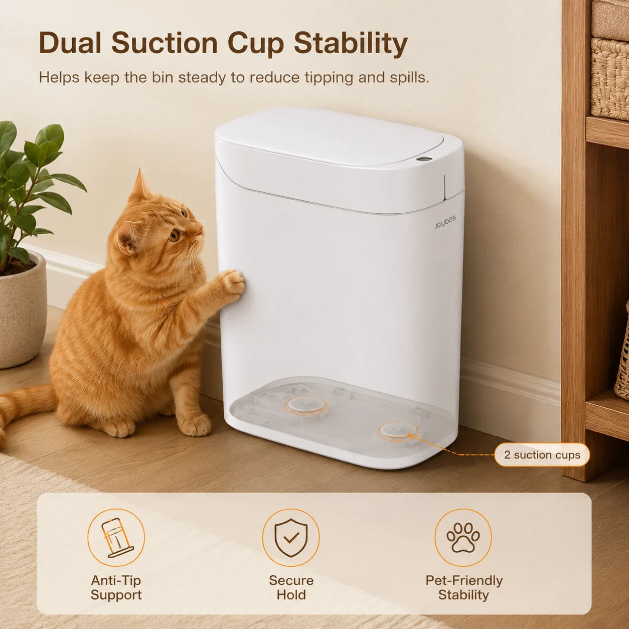 Joybos Touchless Smart Trash Can With Auto Lining