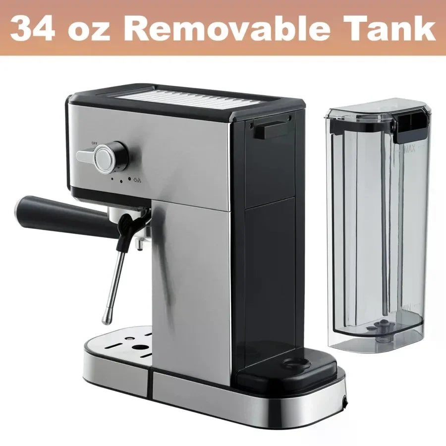 Dual Boiler Espresso Machine With LCD Touchscreen And Milk Frother