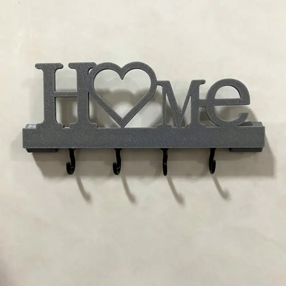 Heart Shape Wall Mounted Key Holder With Adhesive Hooks