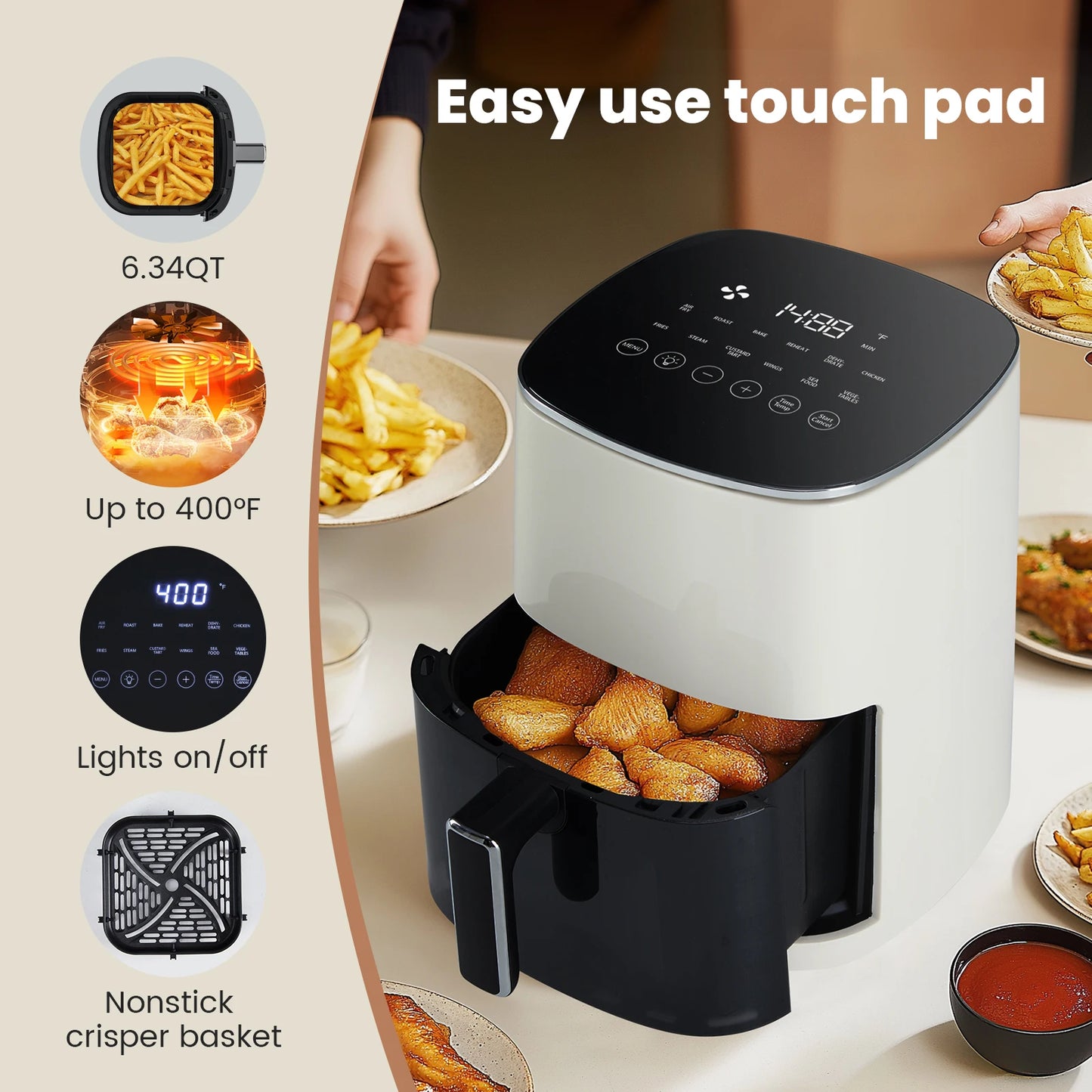 Electric Air Fryer With Window And Twelve In One Functions
