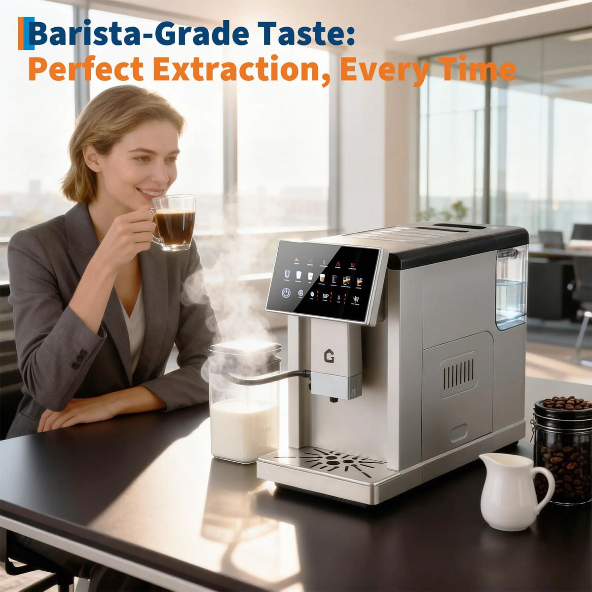 Adoolla Automatic Espresso Machine With Milk Frother