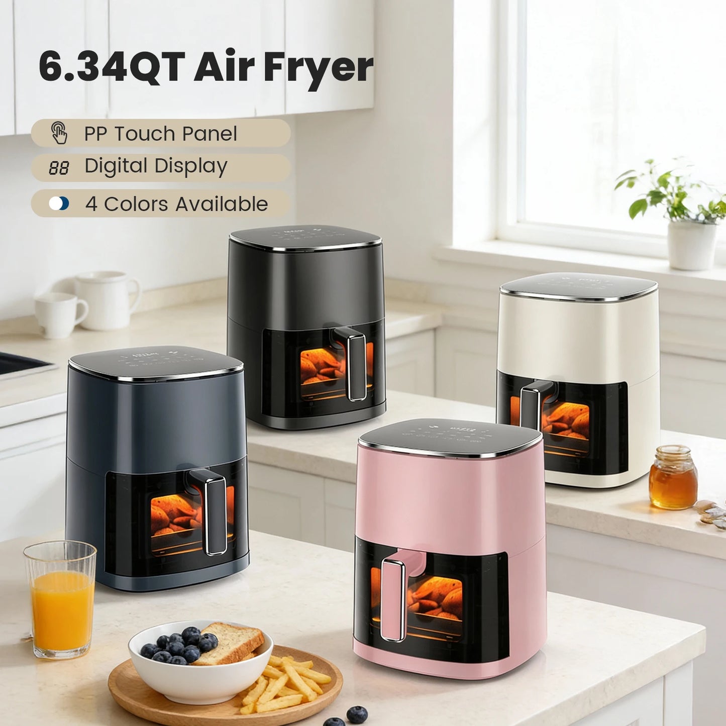 Electric Air Fryer With Window And Twelve In One Functions