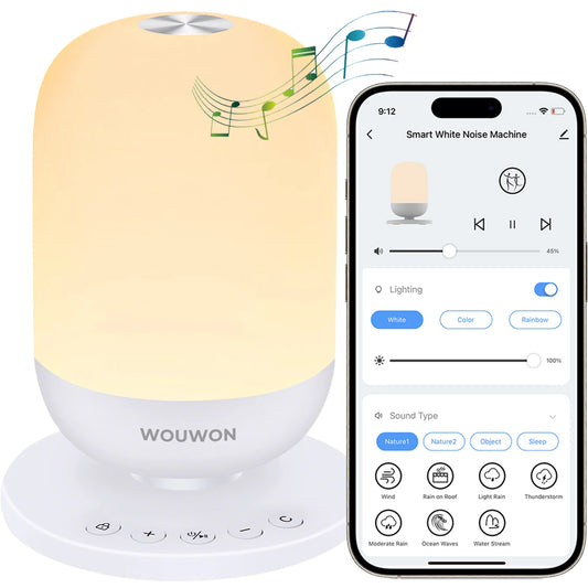 Wouwon Tuya Smart White Noise Machine With App Control