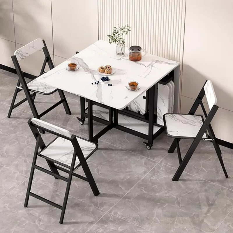 XMSJ Italian Luxury Folding Dining Table Modern Design