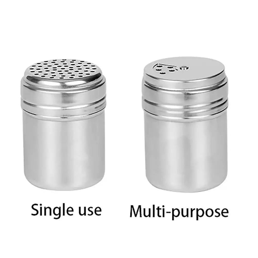 Stainless Steel Seasoning Jar With Rotating Cover Spice Shaker