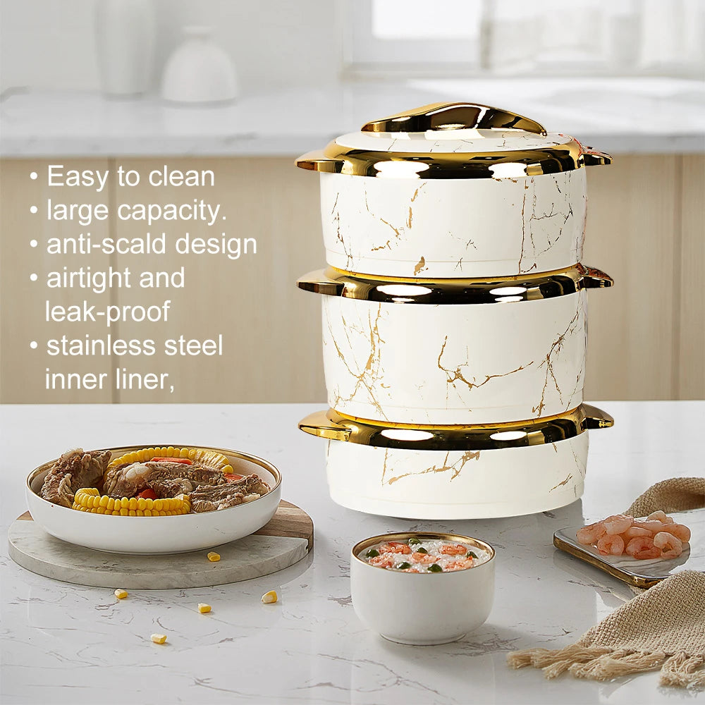 Stainless Steel Thermal Lunch Box Set With Leakproof Food Containers