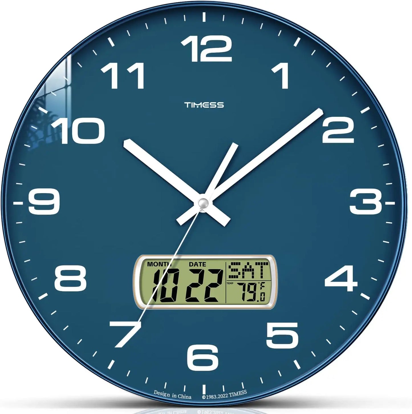 Calendar Wall Clock With Fahrenheit Temperature Display