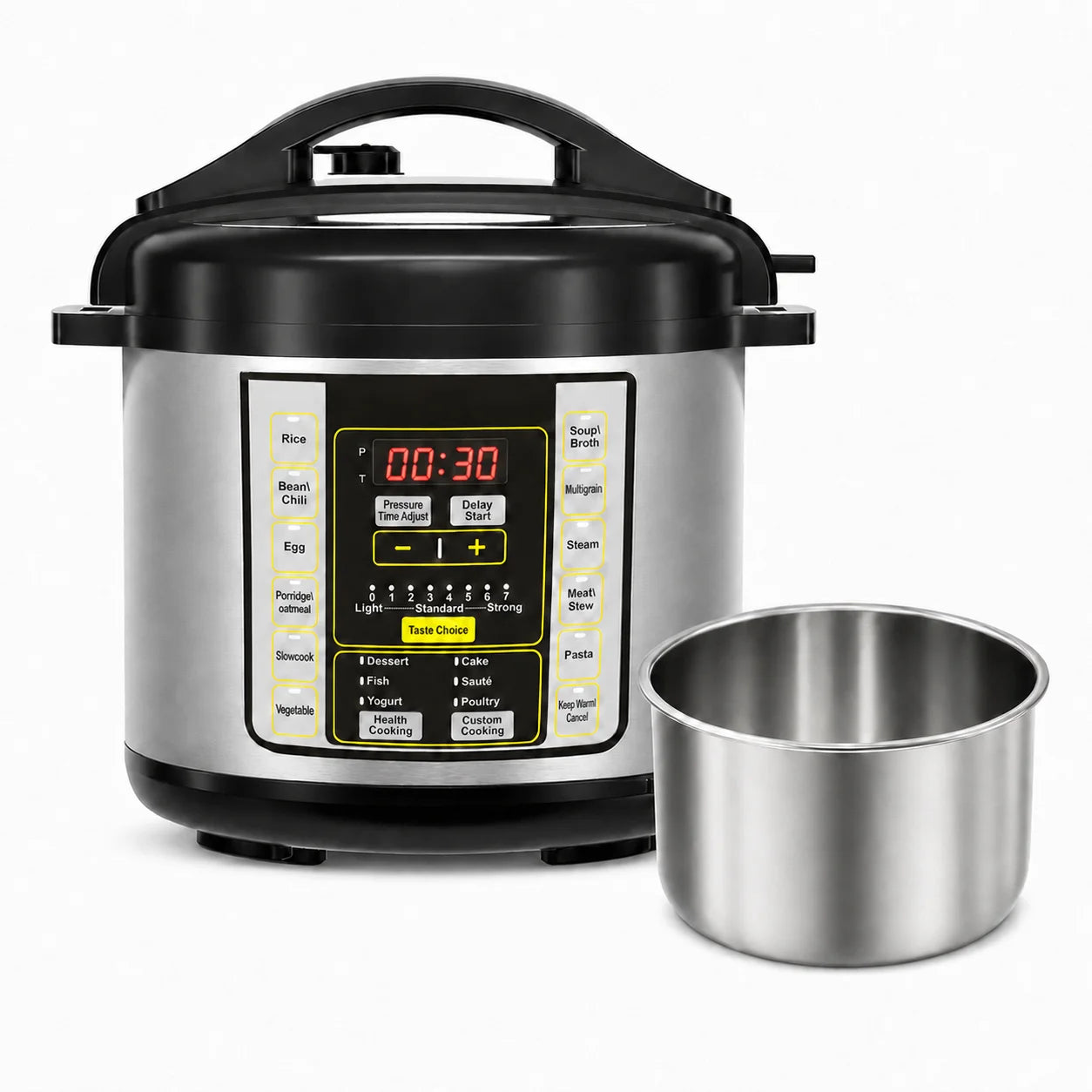 Electric Pressure Cooker 9-In-1 Instant Multi Cooker With Safer Venting