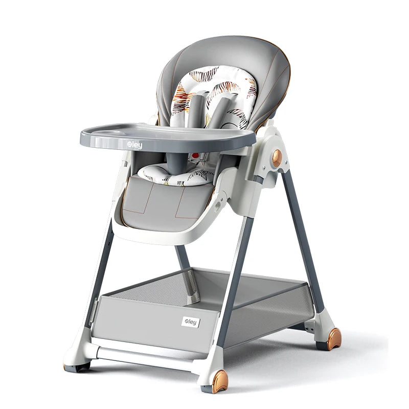Luxury Baby High Chair With Removable Seat Tray Adjustable Height