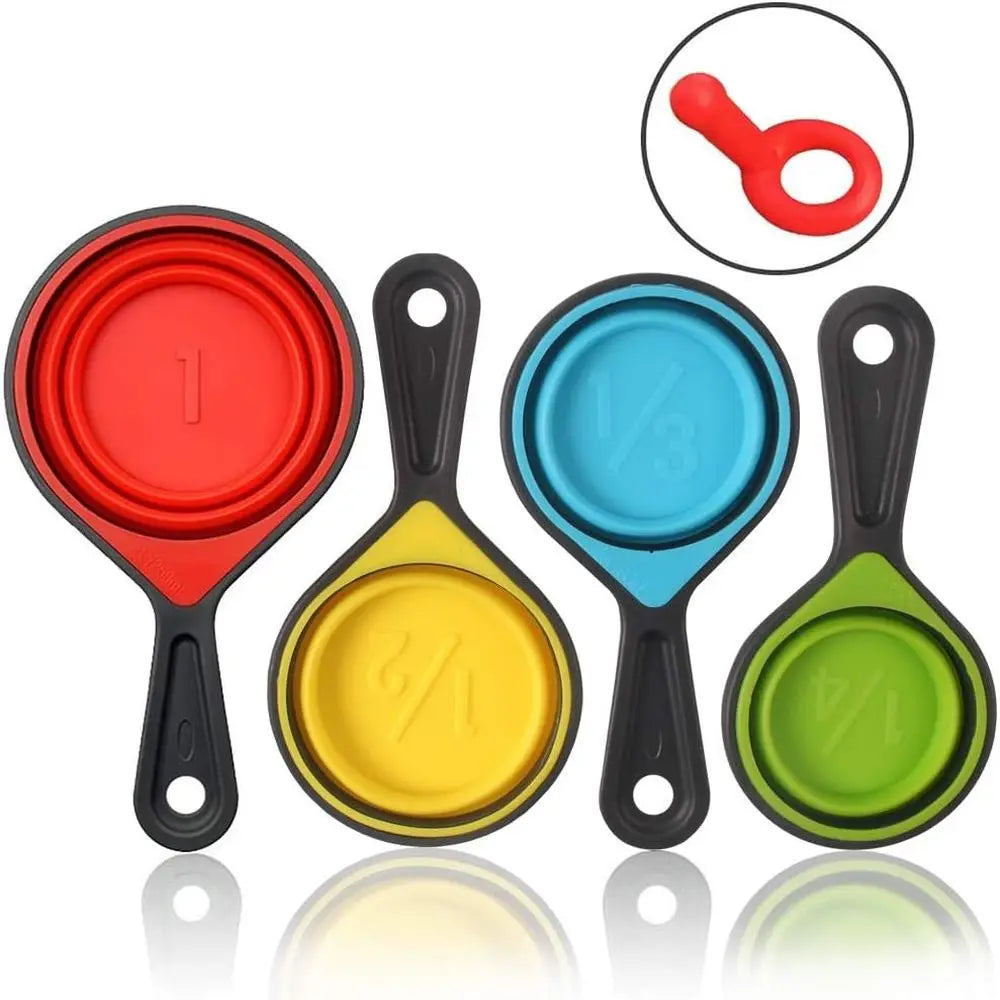 Silicone Collapsible Measuring Cups And Spoons Set