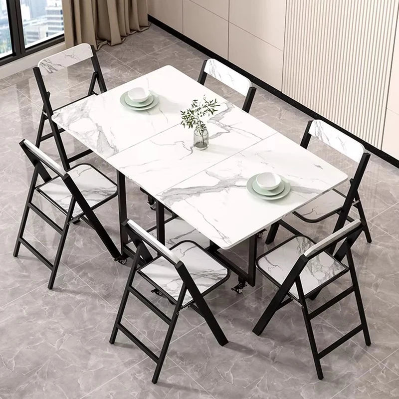 XMSJ Italian Luxury Folding Dining Table Modern Design