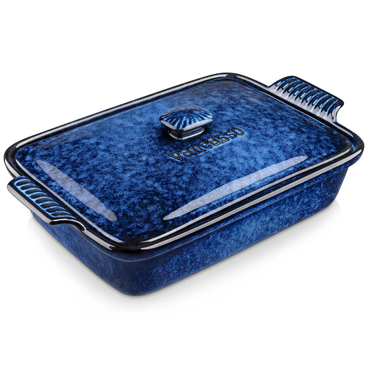 Malacasa Starry Stoneware Casserole Dish With Lid