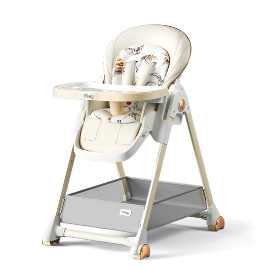 Luxury Baby High Chair With Removable Seat Tray Adjustable Height