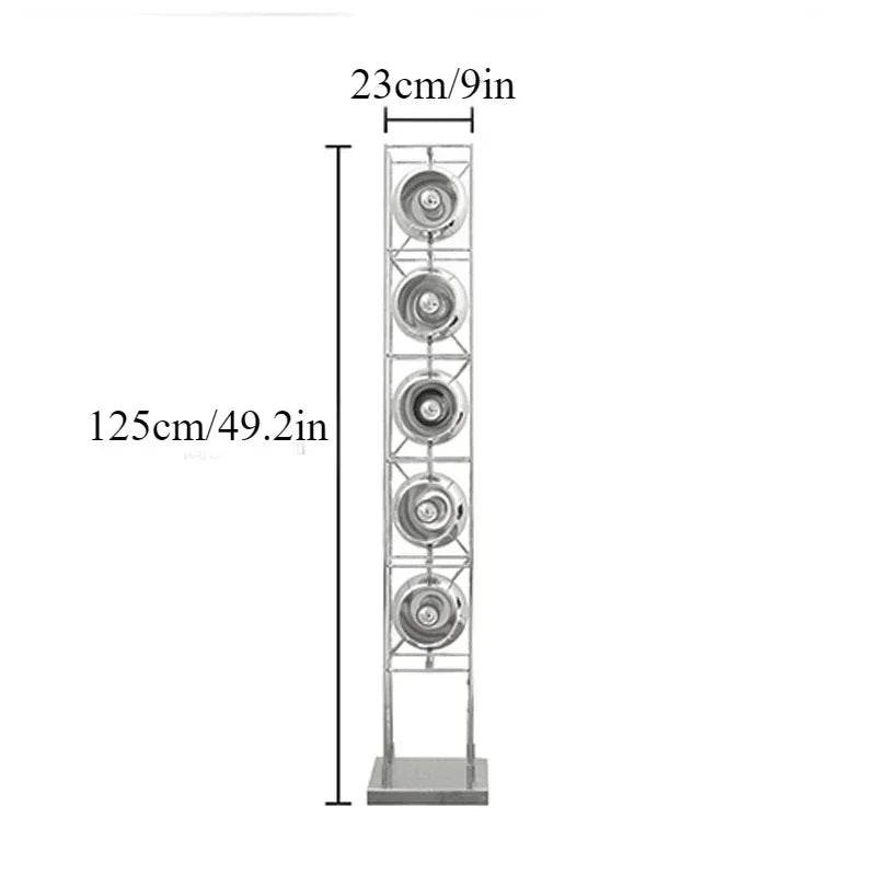 Obervist Bauhaus Chrome LED Floor Lamp