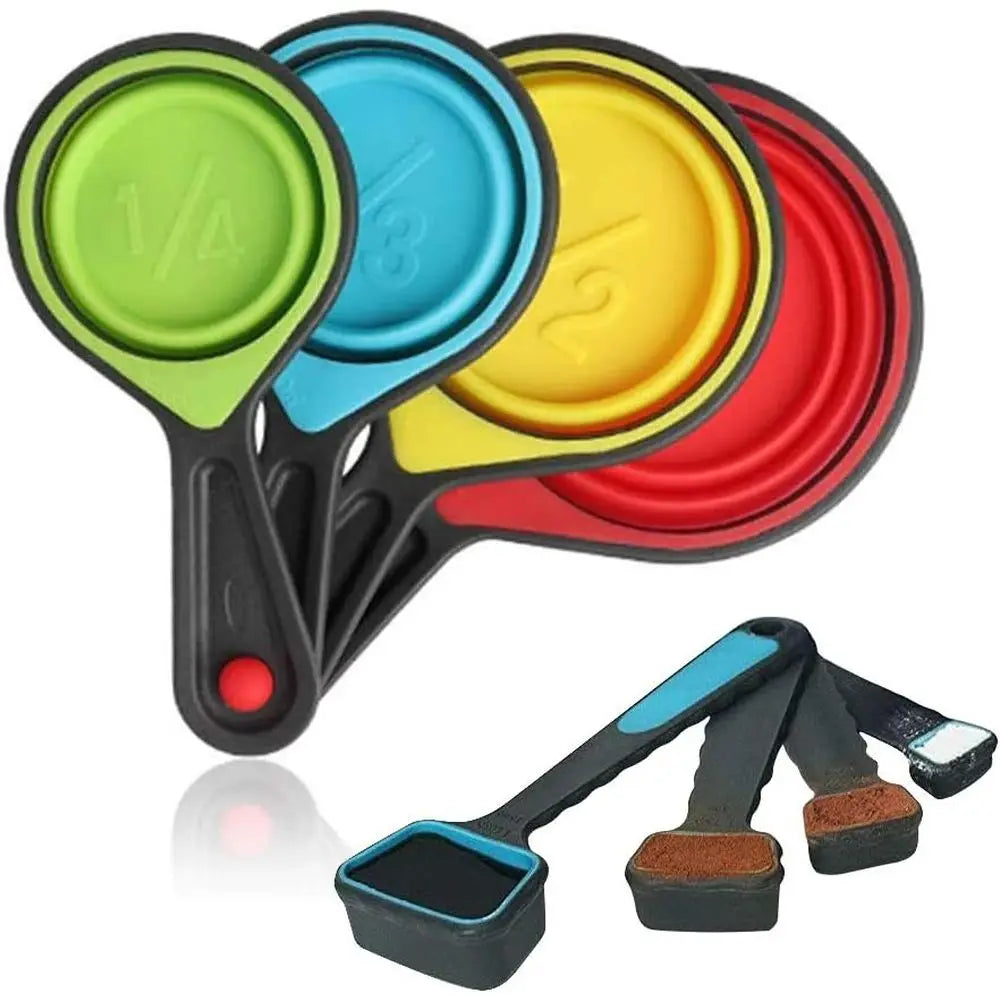 Silicone Collapsible Measuring Cups And Spoons Set
