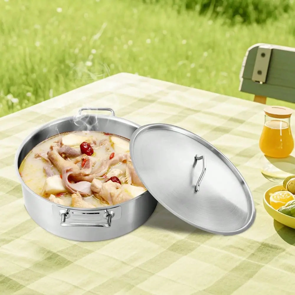 Stainless Steel Stockpot Universal Stove Compatible Cooking Pot