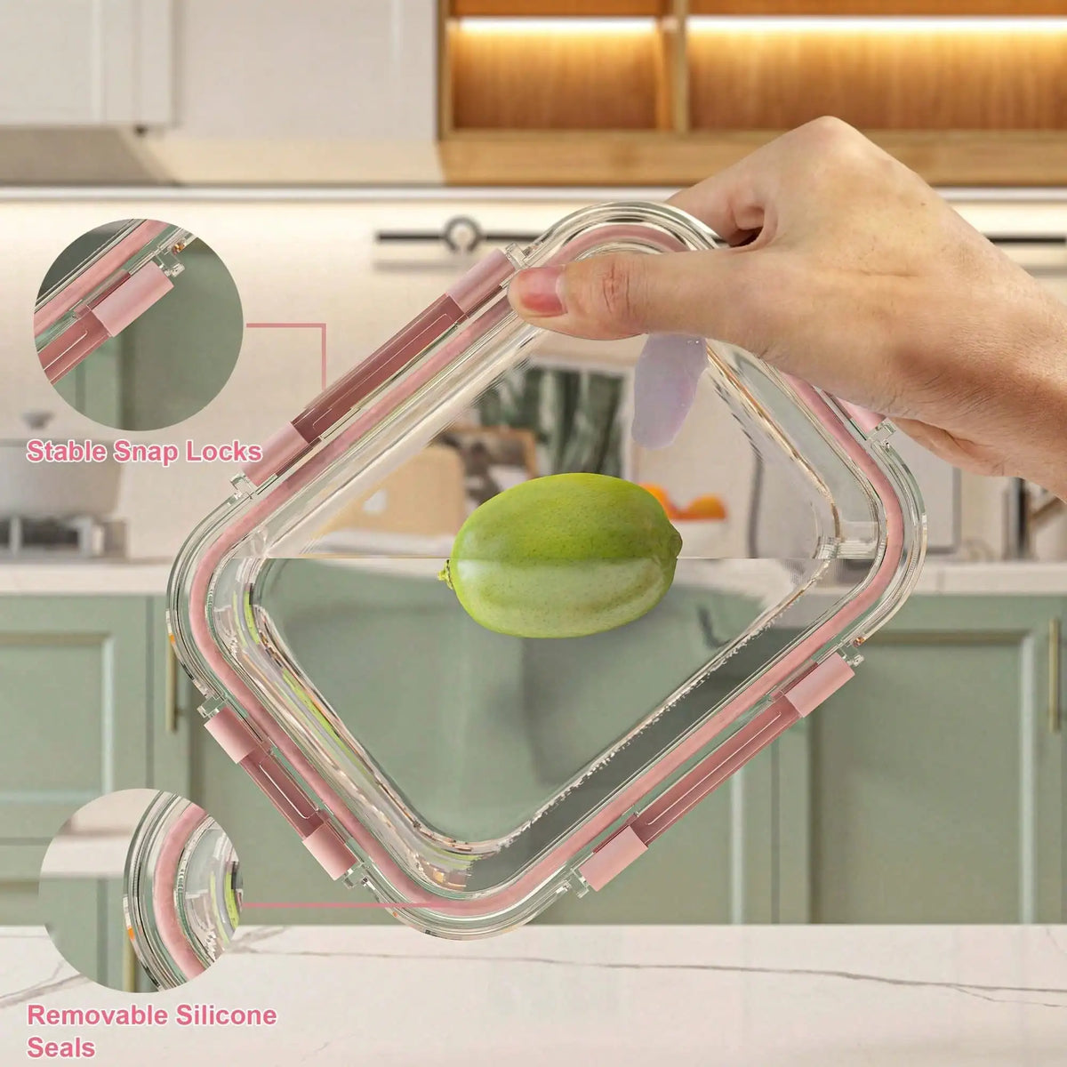 Glass Meal Prep Containers With Airtight Locking Lids