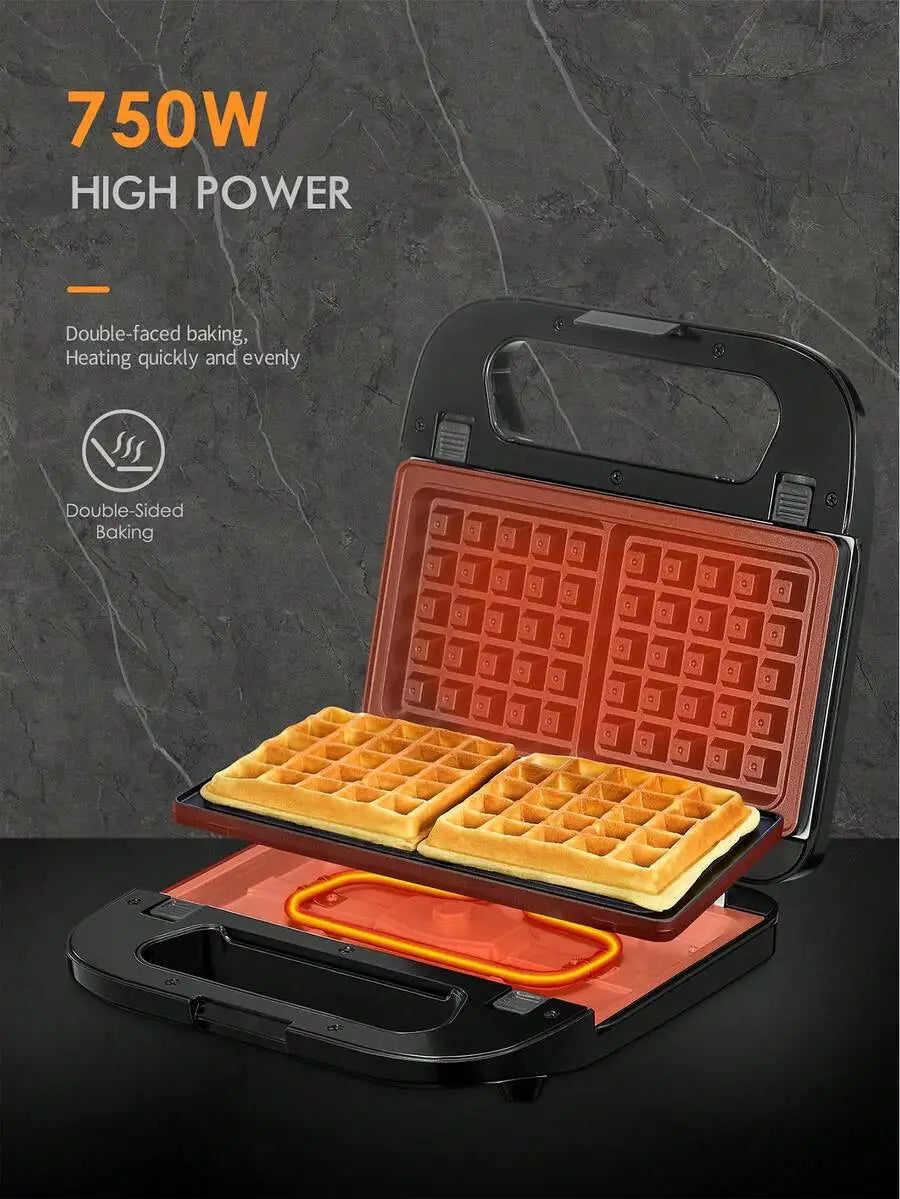 XMSJ 3 In 1 Waffle Grill And Sandwich Maker