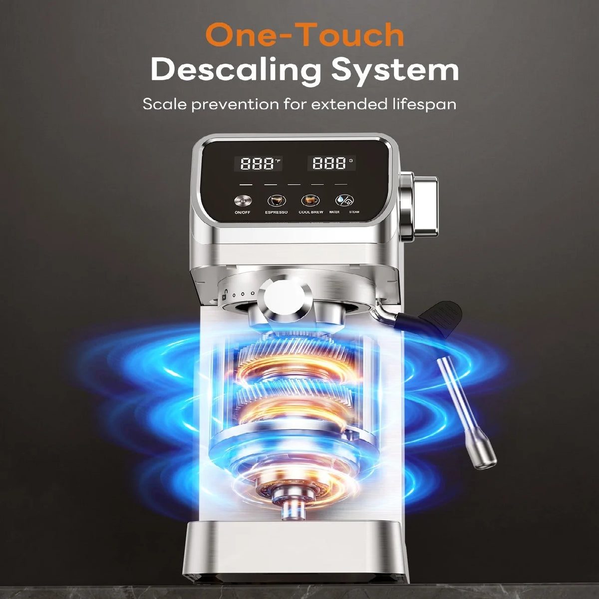 Espresso Maker With Milk Frother And Touchscreen
