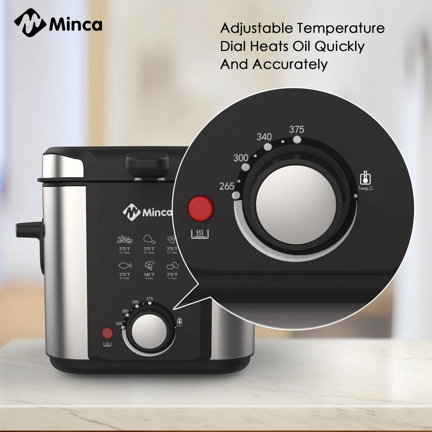 M Minca Electric Deep Fryer With Viewing Window