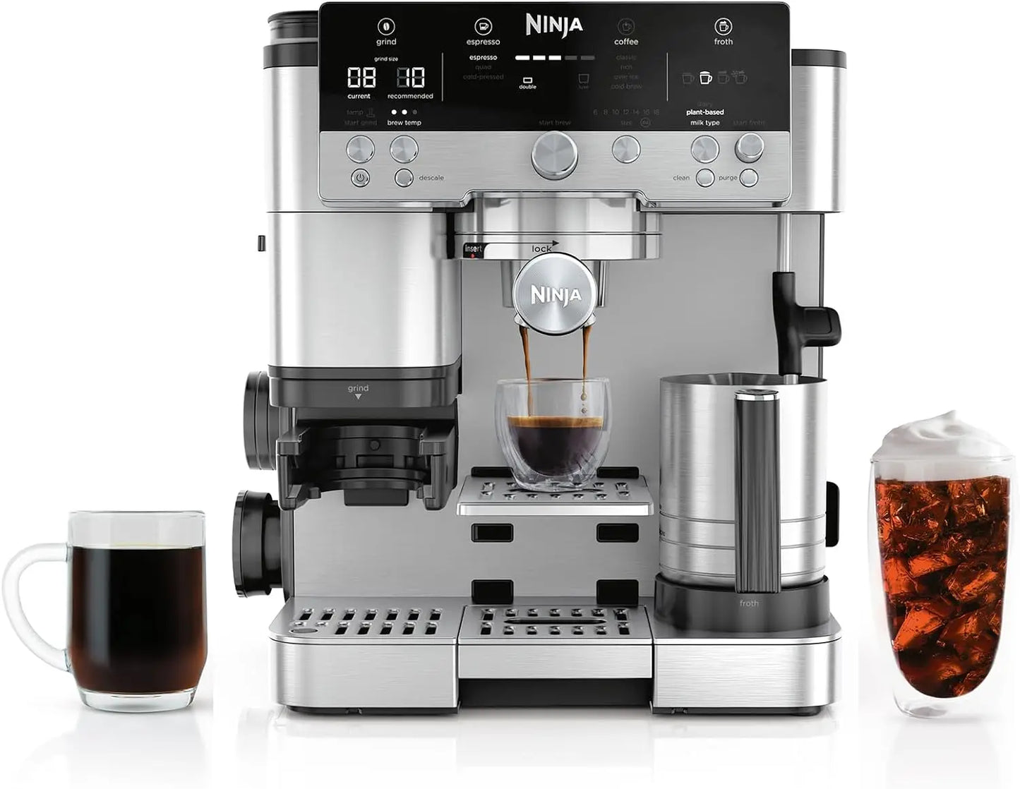 Luxe Café Premier 3-In-1 Espresso Machine With Built-In Grinder