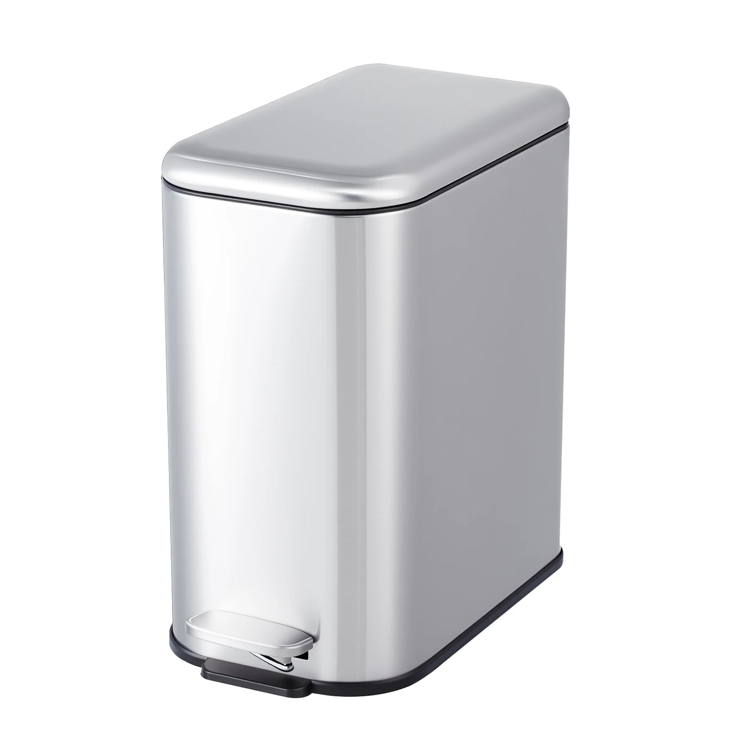HiMISS Slim Stainless Steel Trash Can With Lid Soft Close