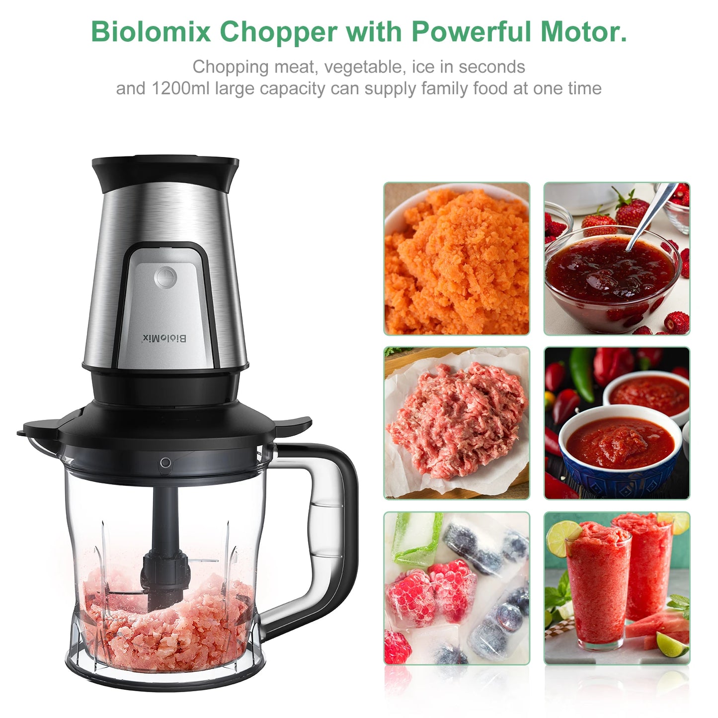 Biolomix 700W All-In-One Food Processor Juicer Blender