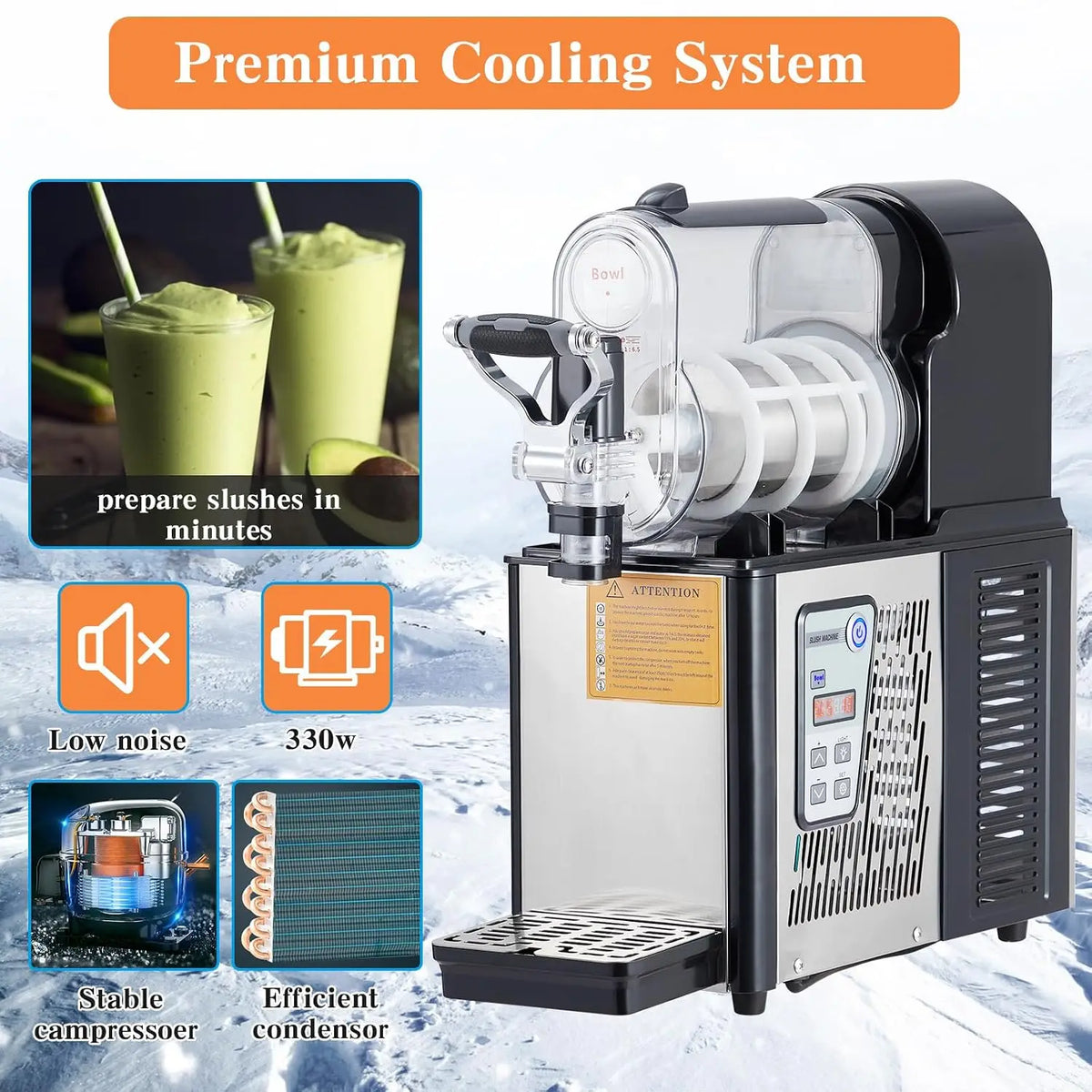 Commercial Slushie and Soft Serve Ice Cream Machine