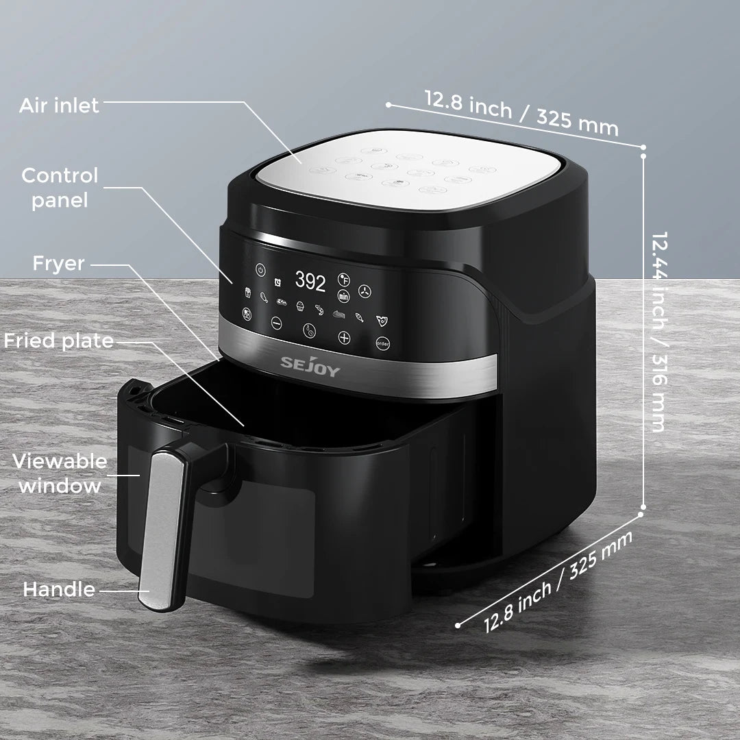 SEJOY 8-In-1 Air Fryer Oven Dehydrator With Keep Warm