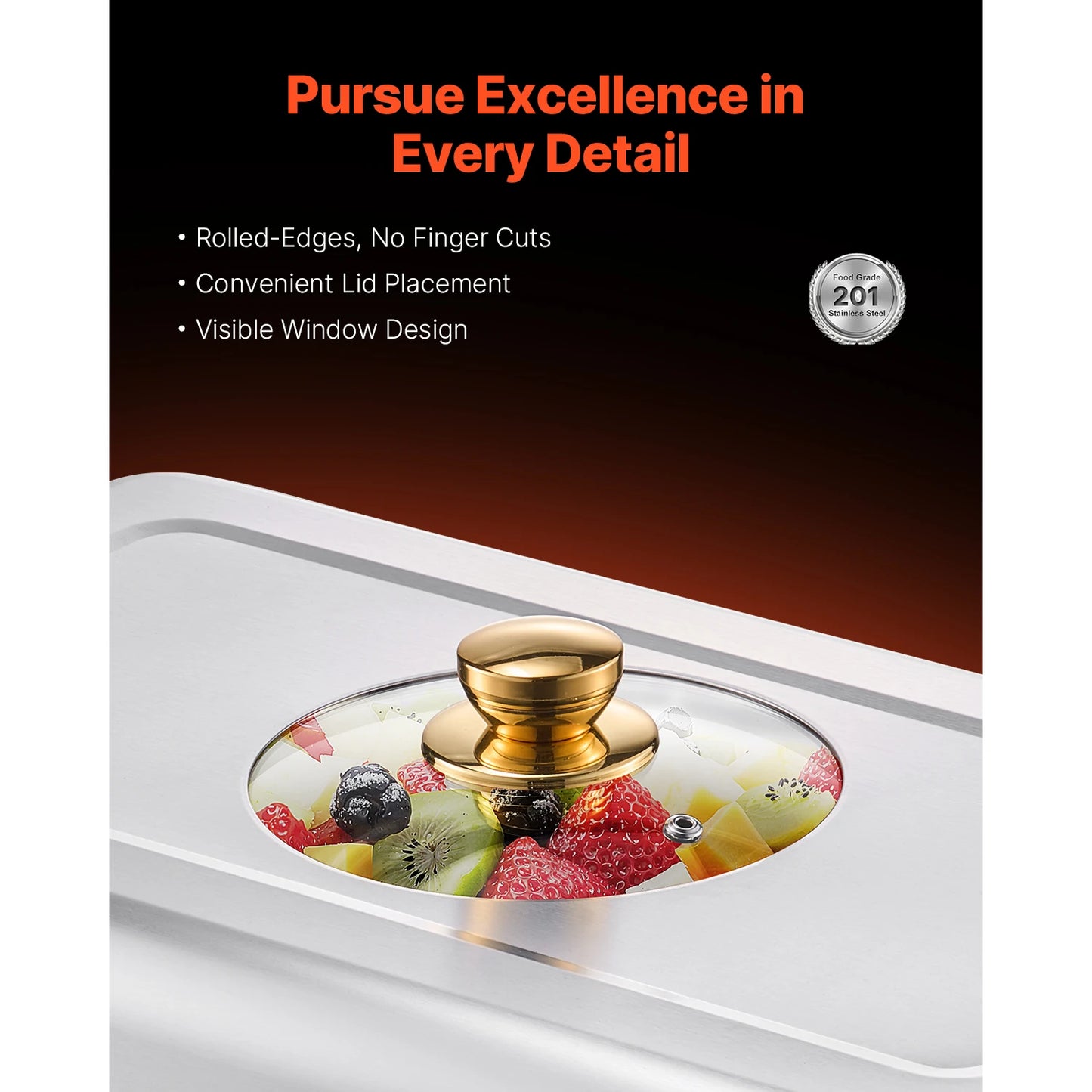 SucceBuy Chafing Dish Buffet Set With 4 Pans