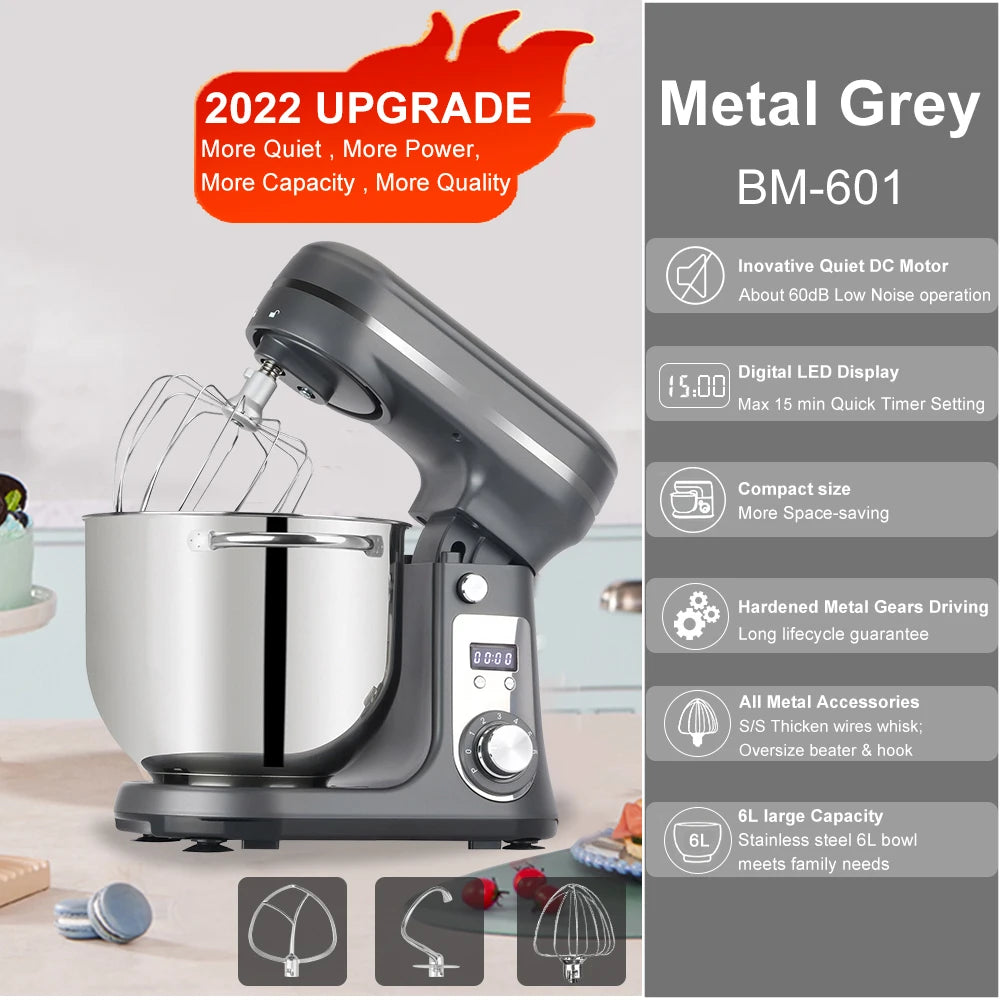 Biolomix Stand Mixer With 1200W Motor And Dough Hook